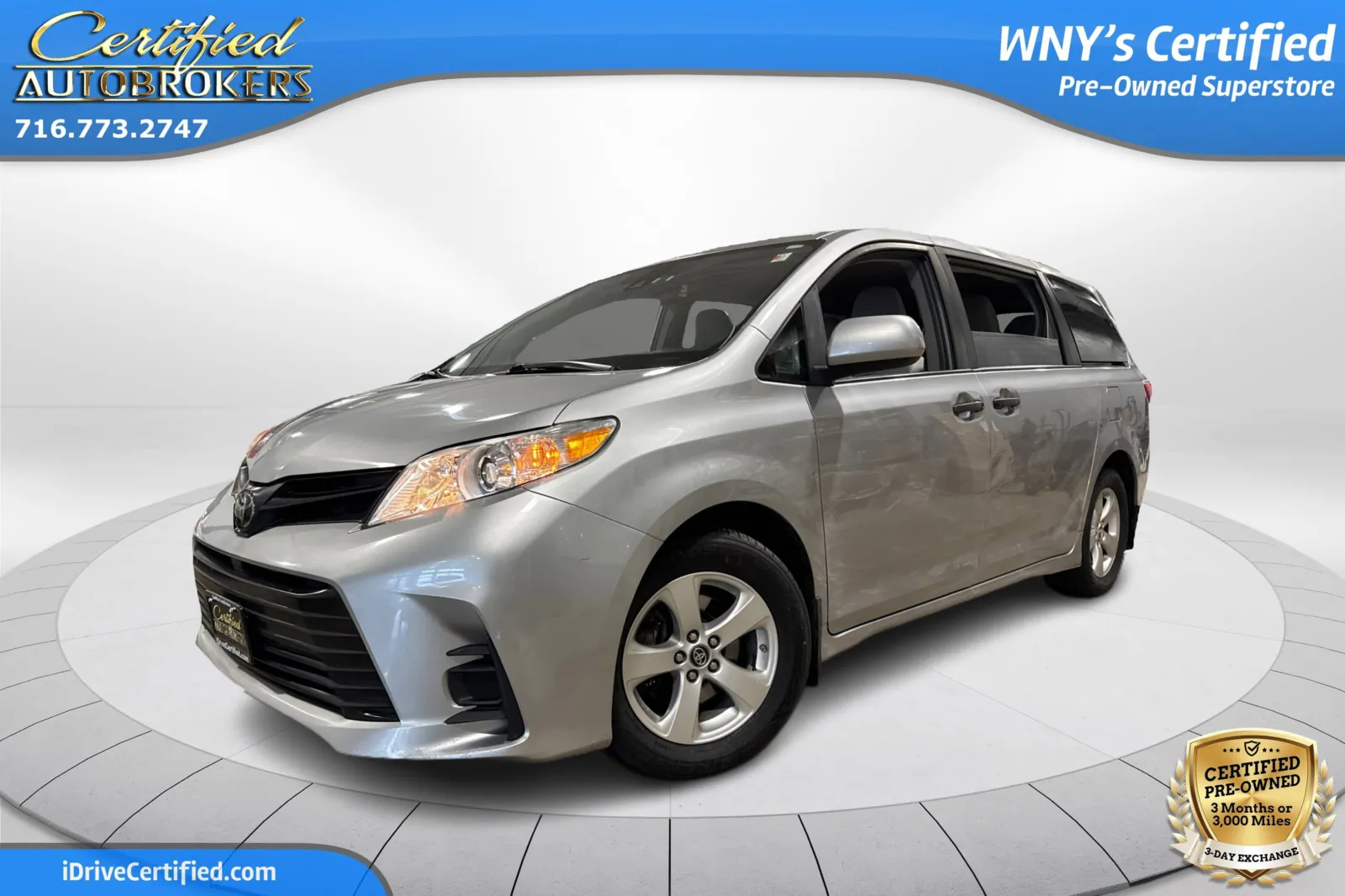 Silver 2019 Toyota Sienna L for sale in Grand Island, NY