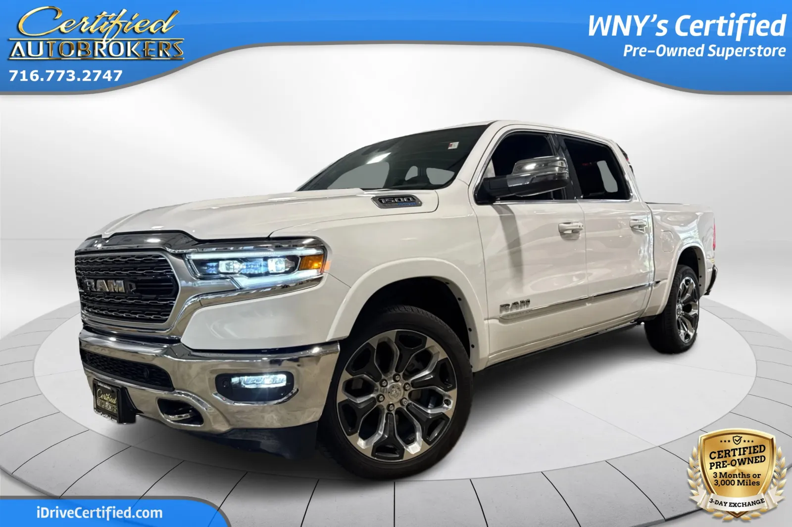 White 2024 Ram 1500 Limited 4x4 for sale in Grand Island, NY