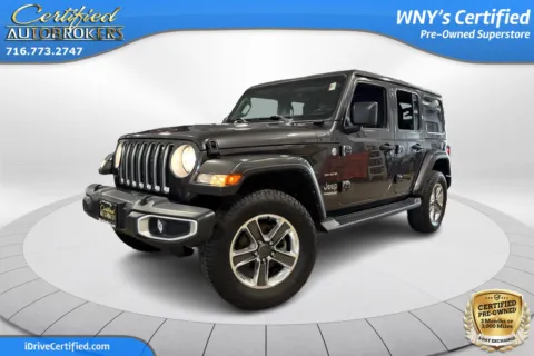 Gray 2021 Jeep Wrangler Unlimited Sahara 4x4 for sale in Grand Island, NY