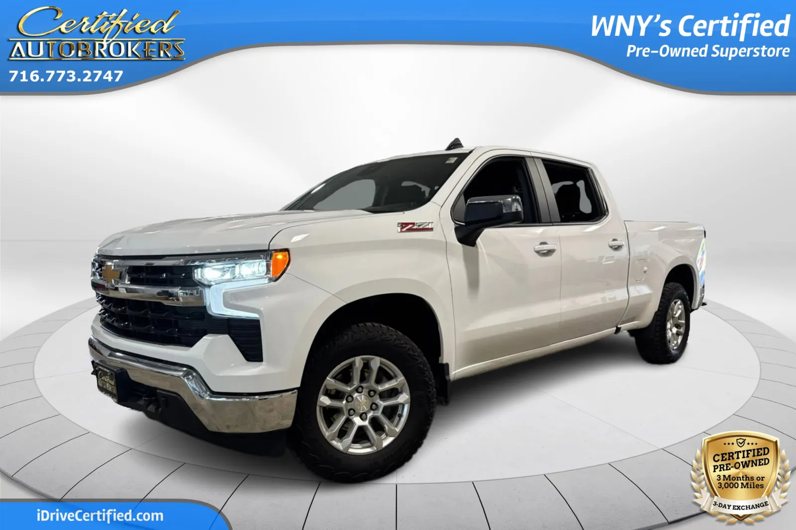 White 2024 Chevrolet Silverado 1500 LT Z71 4x4 for sale in Grand Island, NY