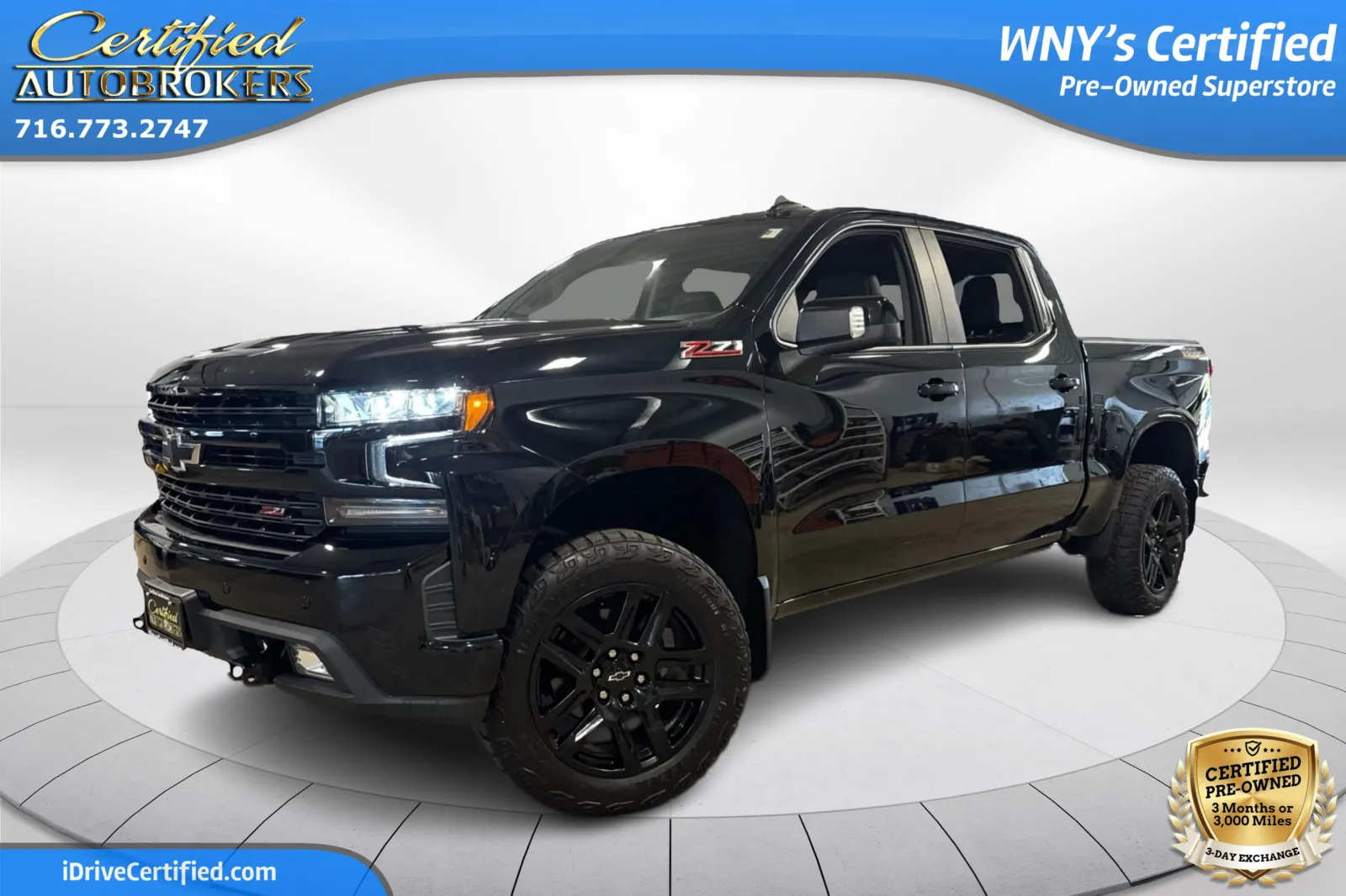 Black 2021 Chevrolet Silverado 1500 LT Trail Boss Z71 4x4 for sale in Grand Island, NY