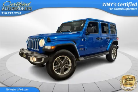Blue 2022 Jeep Wrangler Unlimited Sahara 4x4 for sale in Grand Island, NY
