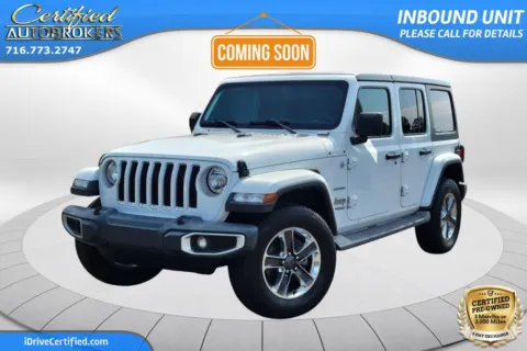 White 2019 Jeep Wrangler Unlimited Sahara 4x4 for sale in Grand Island, NY