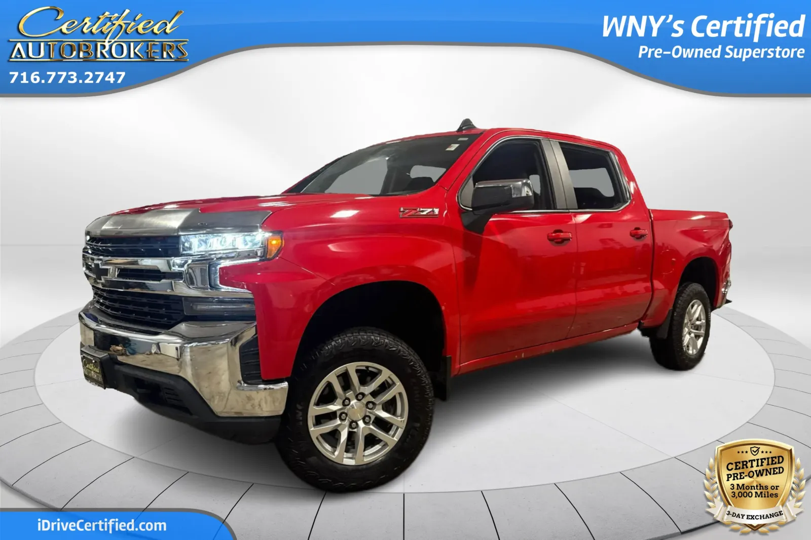 Red 2019 Chevrolet Silverado 1500 LT Z71 4x4 for sale in Grand Island, NY