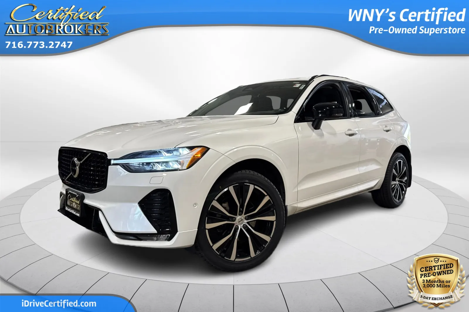 White 2023 Volvo XC60 Plus Dark Theme AWD for sale in Grand Island, NY