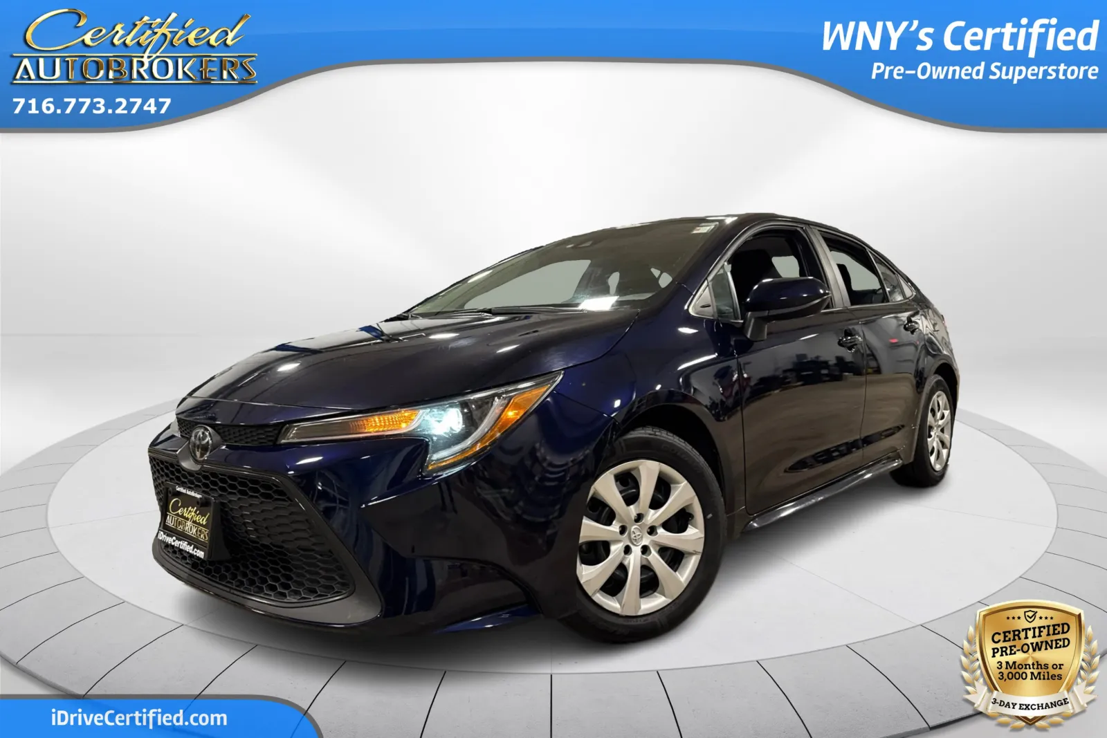 Blue 2022 Toyota Corolla LE for sale in Grand Island, NY