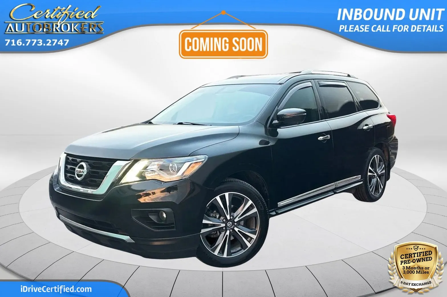 Black 2018 Nissan Pathfinder Platinum 4x4 for sale in Grand Island, NY