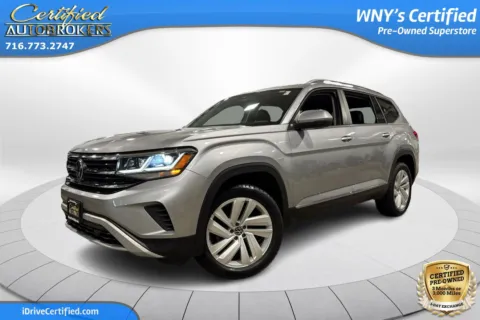 Silver 2021 Volkswagen Atlas 3.6L V6 SEL AWD for sale in Grand Island, NY