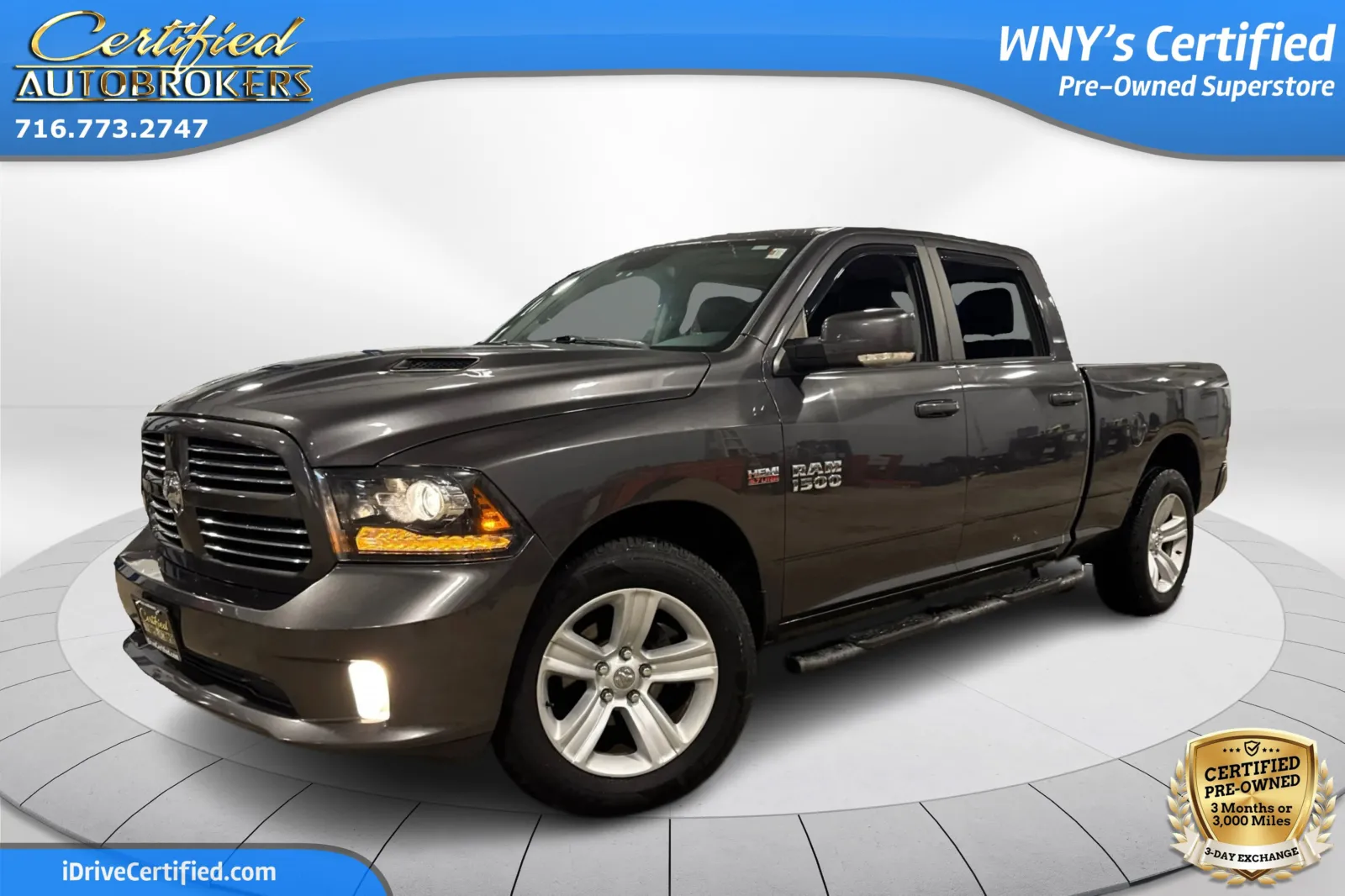 Gray 2017 Ram 1500 Sport 4x4 for sale in Grand Island, NY