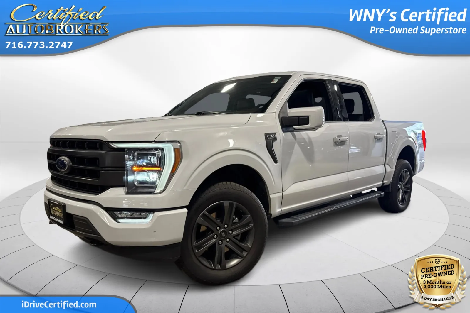 White 2021 Ford F-150 LARIAT Sport 4x4 for sale in Grand Island, NY