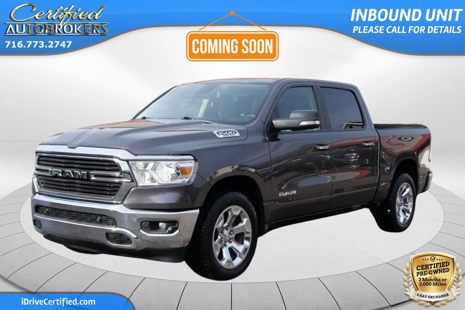 Gray 2019 Ram 1500 Big Horn 4x4 for sale in Grand Island, NY