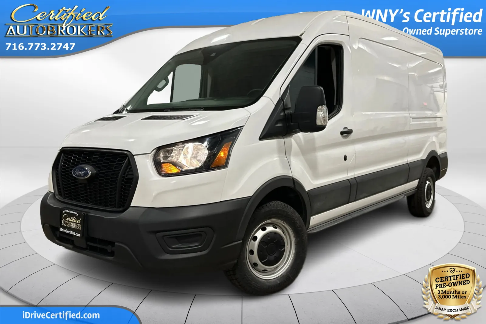 White 2023 Ford Transit Cargo Van 250 Med Roof for sale in Grand Island, NY