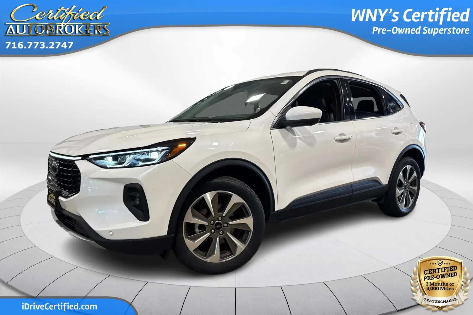 White 2024 Ford Escape Platinum AWD for sale in Grand Island, NY