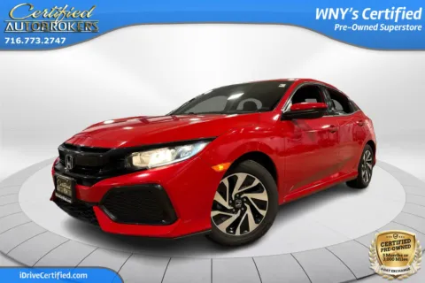 Red 2018 Honda Civic Hatchback LX for sale in Grand Island, NY