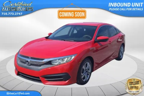Red 2018 Honda Civic Hatchback LX for sale in Grand Island, NY