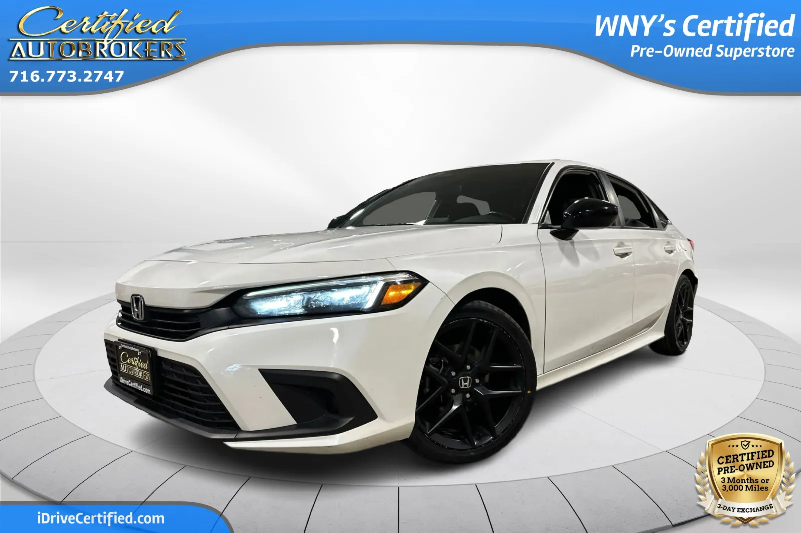 White 2022 Honda Civic Sedan Sport for sale in Grand Island, NY