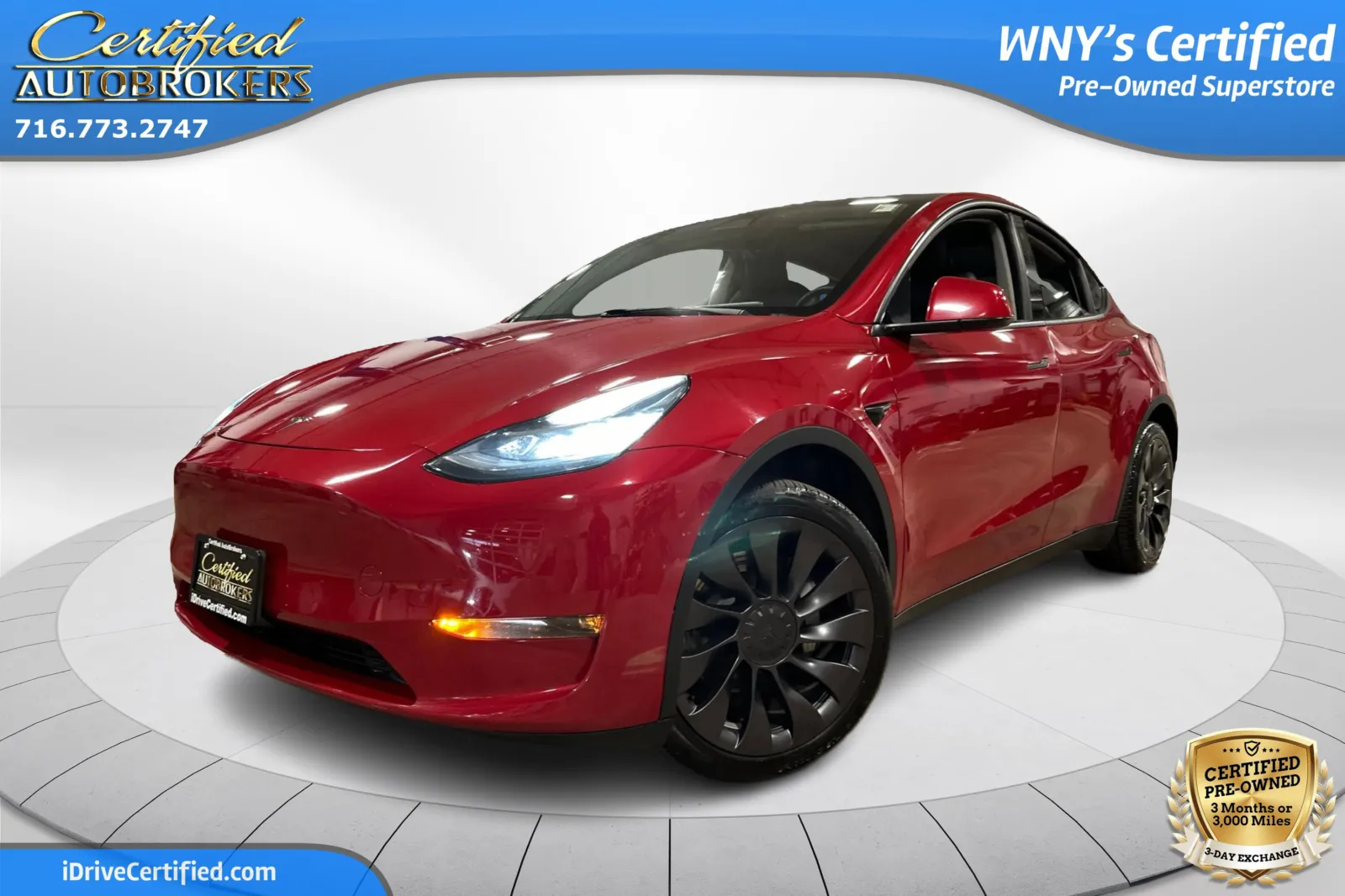 Red 2022 Tesla Model Y Long Range AWD for sale in Grand Island, NY