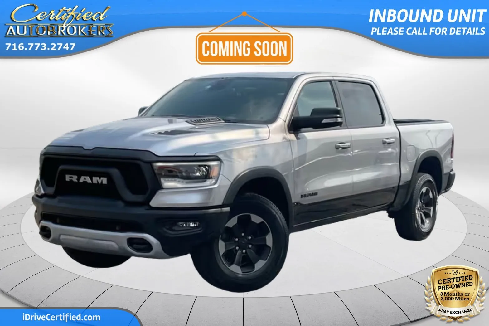Silver 2019 Ram 1500 Rebel 4x4 for sale in Grand Island, NY