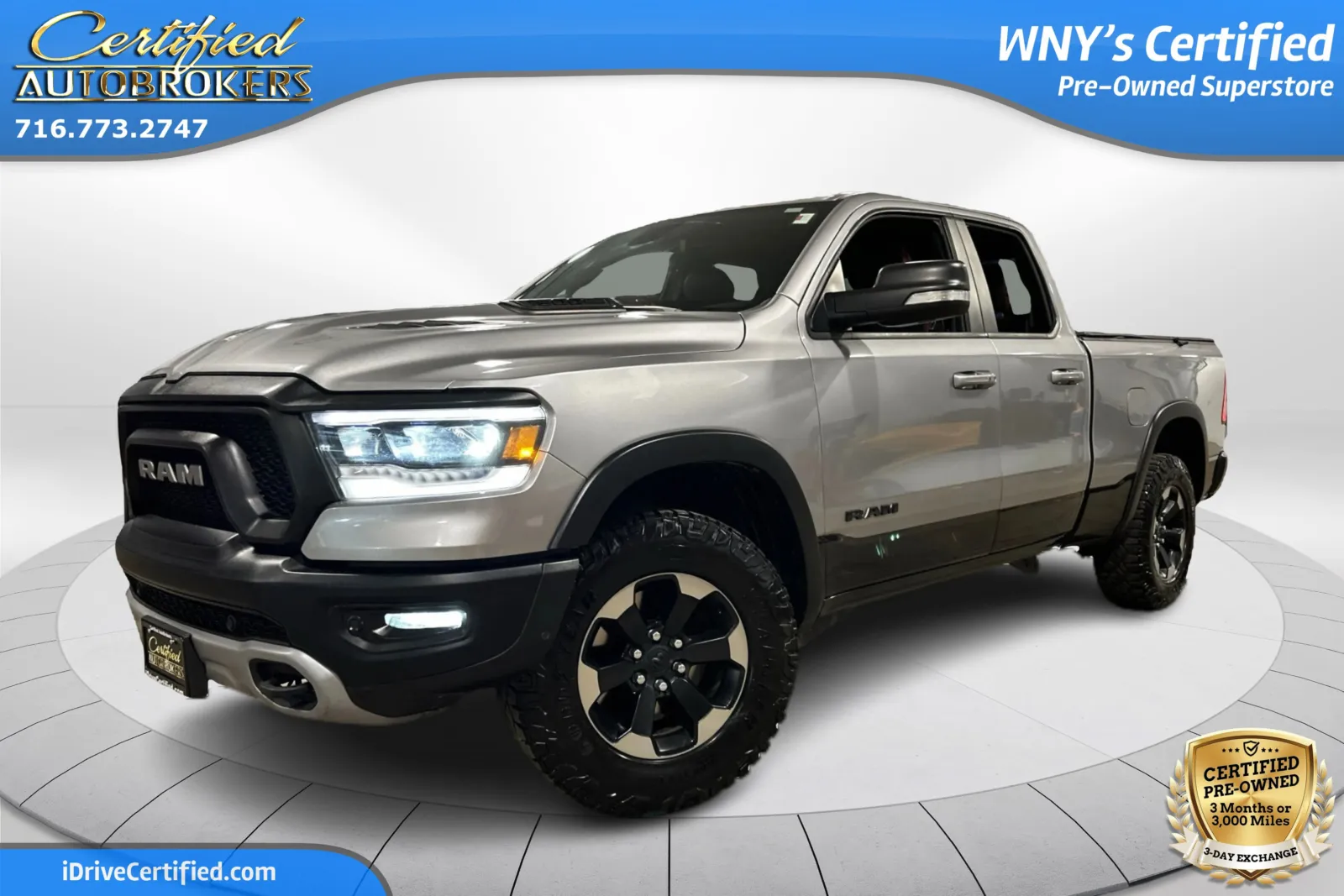 Silver 2019 Ram 1500 Rebel 4x4 for sale in Grand Island, NY