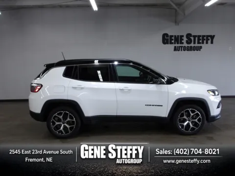 White 2025 Jeep Compass Limited for sale in Fremont, NE