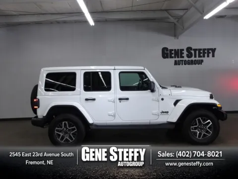 White 2025 Jeep Wrangler Sahara for sale in Fremont, NE
