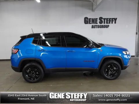 Blue 2023 Jeep Compass Trailhawk for sale in Fremont, NE