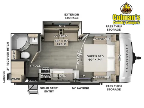 Photos of 2026 Forest River FLAGSTAFF Micro Lite 21FBRS for sale in Hartford, IL at Colman's Country Campers