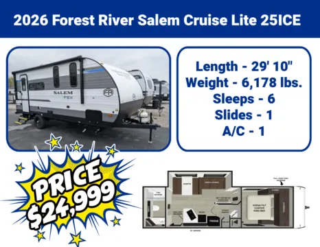 Unknown 2026 Forest River SALEM CRUISE LITE 25ICE for sale in Hartford, IL