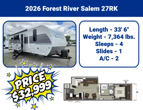 Unknown 2026 Forest River Salem 27RK for sale in Hartford, IL