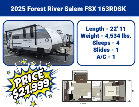 Unknown 2025 Forest River Salem FSX 163RDSK for sale in Hartford, IL