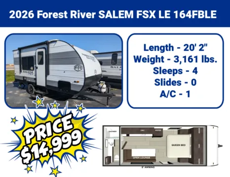 Unknown 2026 Forest River SALEM FSX LE 164FBLE for sale in Hartford, IL