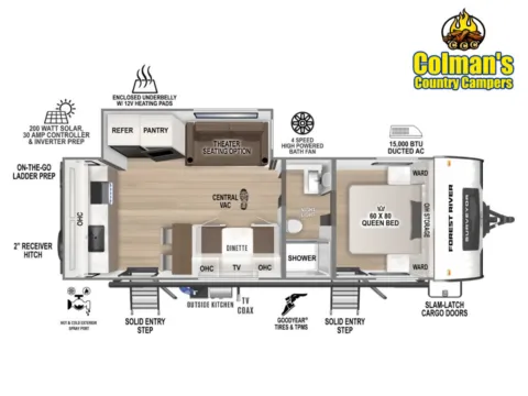 Another view of 2026 Forest River Surveyor Legend  261RKLE for sale in Hartford, IL at Colman's Country Campers