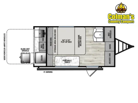 Another view of 2025 Forest River Viking ROK  13000ROK for sale in Hartford, IL at Colman's Country Campers