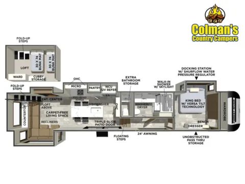 Another view of 2026 Forest River Impression   44STAY for sale in Hartford, IL at Colman's Country Campers