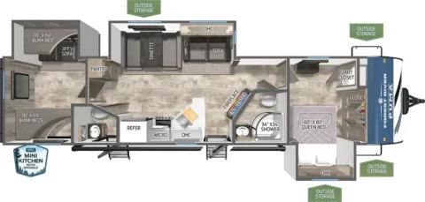 Photos of 2026 Forest River Puma 32BHQS for sale in Hartford, IL at Colman's Country Campers