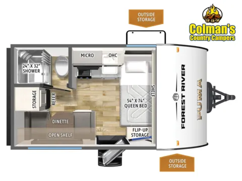 Photos of 2026 PALOMINO RV Puma Camp Edition 123RDCE for sale in Hartford, IL at Colman's Country Campers