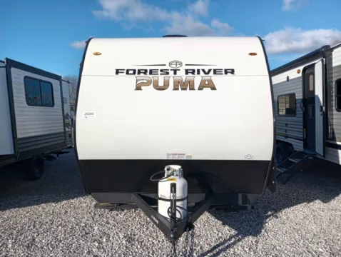 Another view of 2026 Forest River Puma Camp Edition  16QBCE for sale in Hartford, IL at Colman's Country Campers