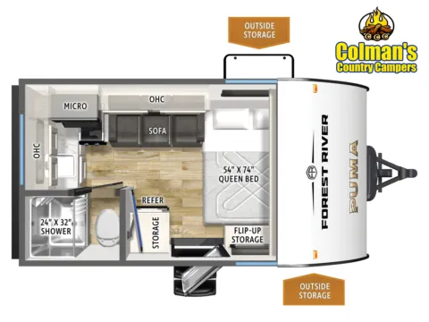 Photos of 2026 PALOMINO RV Puma Camp Edition 121RKCE for sale in Hartford, IL at Colman's Country Campers
