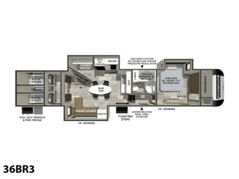 Photos of 2026 Impression Impression 36BR3 for sale in Hartford, IL at Colman's Country Campers