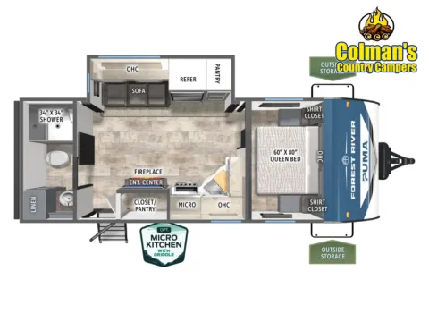 Photos of 2026 PALOMINO RV PUMA 229RB for sale in Hartford, IL at Colman's Country Campers