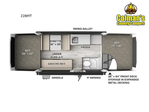 Photos of 2025 Forest River Flagstaff Camping Trailer 228MT for sale in Hartford, IL at Colman's Country Campers
