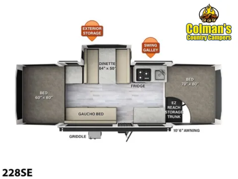 Photos of 2023 Forest River Flagstaff Camping Trailer 228SE for sale in Hartford, IL at Colman's Country Campers