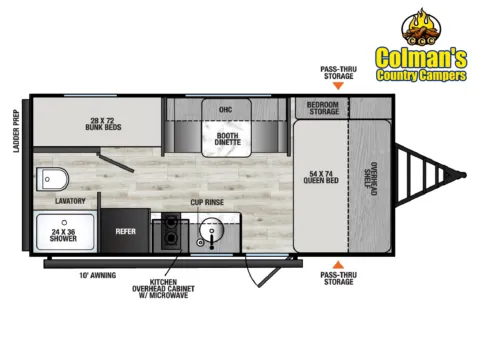 Another view of 2026 Forest River Viking 3K Series  17SBH for sale in Hartford, IL at Colman's Country Campers