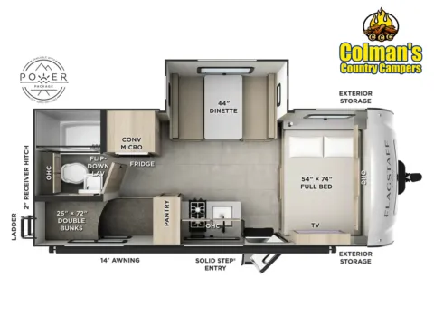 Another view of 2026 Forest River Flagstaff E-PRO  E20BH for sale in Hartford, IL at Colman's Country Campers