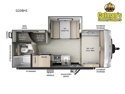 Photos of 2024 Forest RIver Flagstaff GEO PRO 20BHS for sale in Hartford, IL at Colman's Country Campers