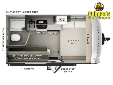 Another view of 2026 Forest River Flagstaff E-PRO  E13LE for sale in Hartford, IL at Colman's Country Campers