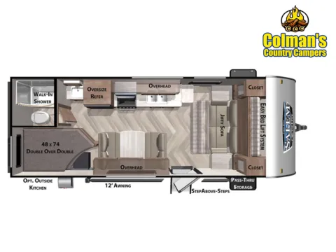 Photos of 2023 Forest River Salem   19DBXL for sale in Hartford, IL at Colman's Country Campers