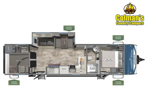 Another view of 2026 Forest River Puma   337BH for sale in Hartford, IL at Colman's Country Campers