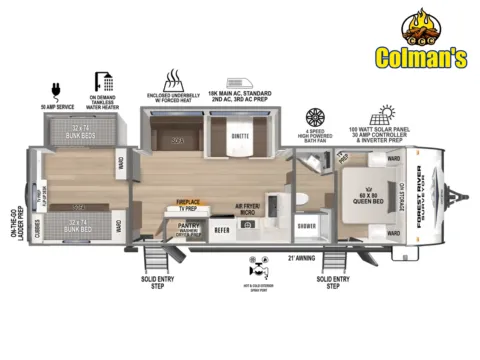 Photos of 2026 Forest River Surveyor Camp Series 32CAMP for sale in Hartford, IL at Colman's Country Campers