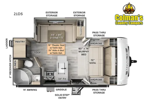 Photos of 2021 Forest River Flagstaff   21DS for sale in Hartford, IL at Colman's Country Campers